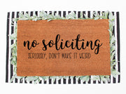 no soliciting doormat
